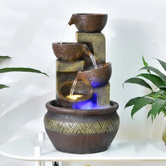 Creative Circulating Water Fountain - Landscape Desktop Lucky Decoration with Rockery & Water Feature
