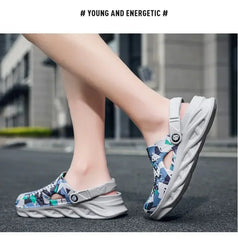 Men’s EVA Platform Sandals – Flat Summer Slippers, Outdoor Garden Clogs, Flip-Flops & Casual Home Shoes