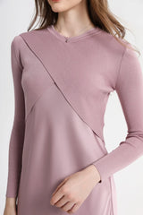 Spring Summer Women’s Elegant Satin Maxi Dress with Knitted Top | 2-Piece Floor-Length Outfit Set