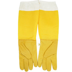 Beekeeper Gloves with Protective Sleeves – Ventilated & Professional Anti-Bee Gloves for Apiculture and Beehive Handling