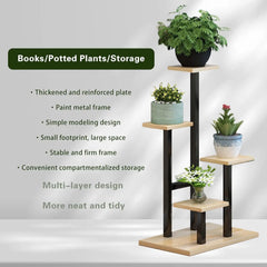 Multi-Tier Metal Plant Stand - Indoor Flower Pot Holder & Garden Display Rack