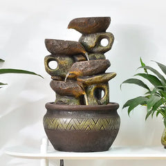 Creative Circulating Water Fountain - Landscape Desktop Lucky Decoration with Rockery & Water Feature