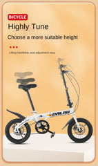 Grylls Fashion 12/14 Inch Folding Bike – Portable Lightweight Bicycle for Adults & Students | Compact Commuter Bike for Kids & Teens