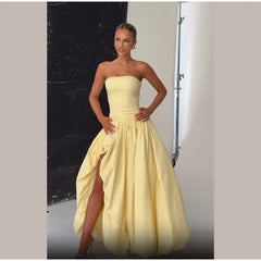 Fashion Printed Curling Edge Off-Shoulder Dress – Irregular Neck, Open Fork Gown for Summer Cocktail Parties | New Women’s Vestido