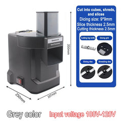 110V/220V Commercial Electric Vegetable Cutter & Chopper | Ham Mincer | Automatic Slicer & Grinder | Dicing Machine | Fruit & Potato Shredder