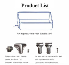 Vokanda Mini Complete Aquarium - 160 Gallon (610L) Betta & Koi Fish Tank, 3.3' x 3.3' x 2'