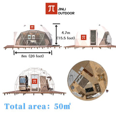 Luxury Geodesic Dome Tent – Transparent Spherical Glamping Tent for Outdoor Resort & Starry Sky Camping