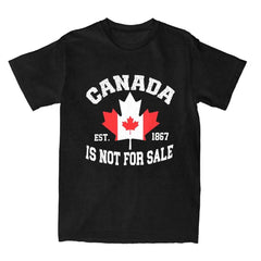 Canada Is Not For Sale EST. 1867" T-Shirt – 100% Cotton, Short Sleeve Men's Fashion Tee