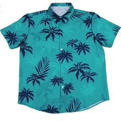Summer Animal Crane Men's Hawaiian Shirt – 3D Plant & Flower Print Beach Shirt, Plus Size up to 5XL
