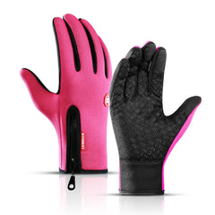 Autumn-Winter Motorcycle Gloves – Windproof, Anti-Slip, Touchscreen Fleece Gloves for Men & Women