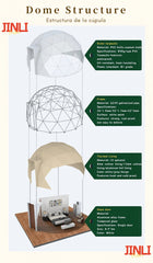 Luxury Geodesic Dome Tent – Transparent Spherical Glamping Tent for Outdoor Resort & Starry Sky Camping