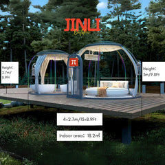 Transparent PC Geodesic Dome Tent – Clear Round Igloo House for Catering, Events, Hotel Resorts & Luxury Celebrations