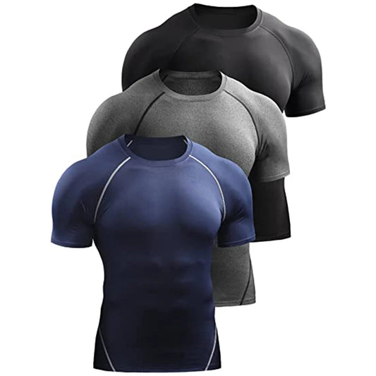 Men's Compression T-Shirt – Quick-Dry, Elastic Running & Gym Sportswear for Athletic Workouts