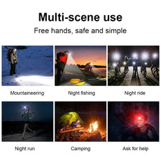 High Power LED Headlamp – 7 Modes XPE+COB Sensor Headlight with 18650 Battery for Fishing & Hunting