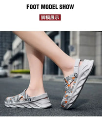 Men’s EVA Platform Sandals – Flat Summer Slippers, Outdoor Garden Clogs, Flip-Flops & Casual Home Shoes