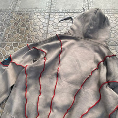 Gothic Punk Eye Pattern Patchwork Hoodies Women Y2k Top New Retro Loose Long Sleeve Sweatshirt Men and Women Hoodie Streetwear