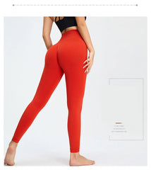 Seamless High Waist Nude Yoga Pants Women's Honey Peach Hip Lifting Tight Fitness Pants Quick Dried Exercise Push Up Yoga Pants
