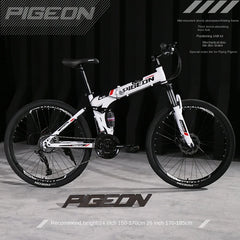 Foldable Mountain Bike for Men & Teens – Dual Shock Absorption, 21-Speed, Road & Off-Road Bicycle for Students & Adults