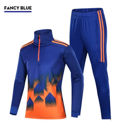 Kids’ Football Tracksuit – Warm Fleece Long Sleeve Soccer Sportswear Set with Sweatshirt & Jogging Jacket for Boys