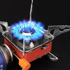 Portable Foldable Camping Burner | Windproof Outdoor Gas Stove for Backpacking, Hiking, Picnic & BBQ Grill