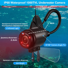 2024 New 5000mAh battery Underwater fishing camera for Fishing room 4.3 inch fishing finder with IR for Diving chamber