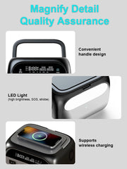 0W 1000W 2000W Portable Power Station | Solar Generator | LiFePO4 Battery | 110V/220V AC Outlets | Camping, Home, RV, Emergency Backup, Outdoor Power Supply