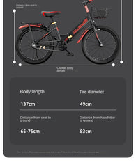 SKIG Folding Mountain Bike for Boys & Girls - 7-15 Years Old, Variable Speed, Lightweight & Durable Folding Bicycle for Kids, Teens, Camping, and Home Use