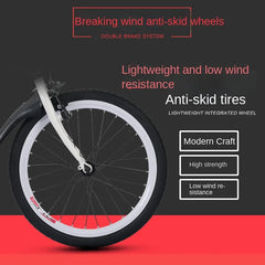 Motion 20-Inch Folding Bicycle – High Carbon Steel Frame, Anti-Skid Tires & Mountain Seat for Comfortable Riding