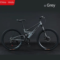 Full Suspension MTB Mountain Bike – Men’s Quad Bicycle with V-Brake/Disc Brake Options | Bicicletta Uomo | Durable Off-Road Bici