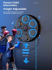 Music Boxing Machine – Smart Bluetooth Wall-Mounted Boxing Trainer | Electronic Punching Target for Home Gym & Fitness