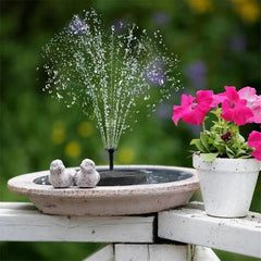 Solar Fountain Pump Energy-saving Plants Watering Kit Colorful Solar Fountain Solar Panel Bird Bath Fountain Outdoor Garden Pool