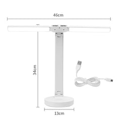 Energy-Saving USB Double Lamp LED Foldable Reading Light with Mobile Phone Bracket – Desk Study Lamp for Children, Bedroom & Table