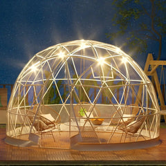 Garden Dome Igloo Tent 9.5 ft x 5.8 ft – Upgraded Transparent Greenhouse Dome with TPU Cover & Polyester Mesh for Outdoor Use