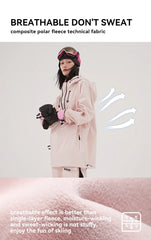 Men Women Solid Color Ski Jacket Ski Pants Warm Windproof Winter Overalls Hoodie Waterproof Outdoor Sports Clothing Snowboard