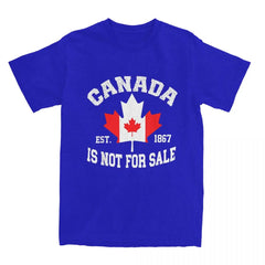Canada Is Not For Sale EST. 1867" T-Shirt – 100% Cotton, Short Sleeve Men's Fashion Tee