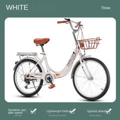 Folding Mountain Bike for Boys & Girls – Variable Speed Bicycle for Primary & Secondary School Students | 18", 20", 24" Sizes