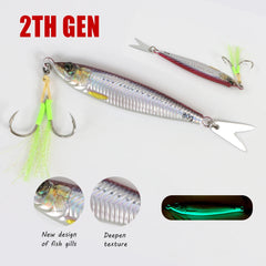 3D Printed Fast Sinking Metal Jig Lure | 20g-80g Saltwater Shore Casting & Vertical Fishing Lure