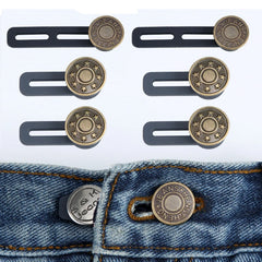 6 Pcs Jeans & Pants Button Extenders | Universal Waist Expander for Men & Women | Instant Belt Extension Solution