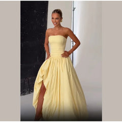 Fashion Printed Curling Edge Off-Shoulder Dress – Irregular Neck, Open Fork Gown for Summer Cocktail Parties | New Women’s Vestido