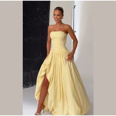 Fashion Printed Curling Edge Off-Shoulder Dress – Irregular Neck, Open Fork Gown for Summer Cocktail Parties | New Women’s Vestido