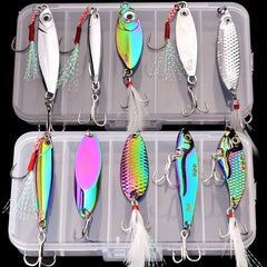 5PCS Wobbler Lures Set – 3g/10g/15g Metal VIB Sinking Fishing Lures | Hard Bait for Sea Fishing & Artificial Pesca