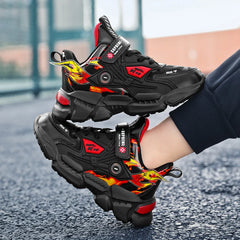 Boys' Fashion Sneakers – Thick-Soled, Warm & Comfortable Anti-Slip Outdoor Sports Shoes for Kids