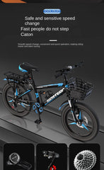 Chase New 20-Inch Variable Speed Mountain Bike – For Children Ages 8–12 | Boys & Girls Primary School Bicycle