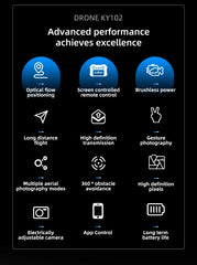 Xiaomi KY102 MAX Professional Drone – 10KM Range, Dual HD Camera, Obstacle Avoidance, Screen Control, Brushless Motor RC Quadcopter