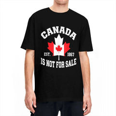Canada Is Not For Sale EST. 1867" T-Shirt – 100% Cotton, Short Sleeve Men's Fashion Tee