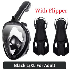 Underwater Scuba Anti Fog Full Face Diving Mask Snorkeling Respiratory Masks Safe Waterproof Swimming Equipment for Adult Kids