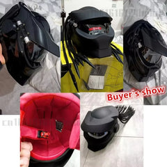 Iron Blood Warrior Predator Motorcycle Helmet – Personalized Full-Face Braid Helmet for Electric Motorbike | Casco de Moto