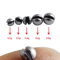205PCS Fishing Weights Sinkers Kit – Lead Split Shot & Egg Sinkers | 5 Sizes Removable Fishing Line Sinkers Assortment