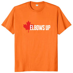 Elbows Up Canada" Retro T-Shirt – Proud Canadian Gift, 100% Cotton Unisex Tee for Men & Women (EU Size)