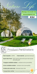 Luxury Geodesic Dome Tent – Transparent Spherical Glamping Tent for Outdoor Resort & Starry Sky Camping